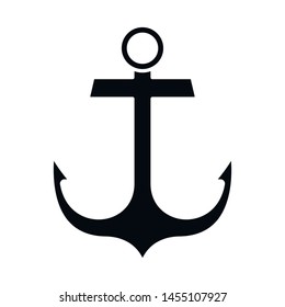 Vector design of anchor and naval symbol. Set of anchor and maritime stock symbol for web.