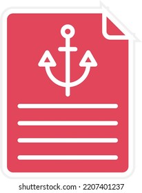 Vector Design Anchor Text Icon Style
