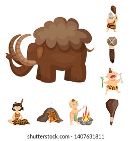 Vector design of ancient  and age icon. Collection of ancient  and archeology vector icon for stock.