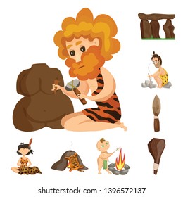 Vector design  ancient  and age symbol. Set  ancient  and archeology stock symbol  web.