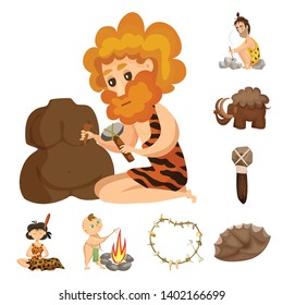 Vector design of ancient  and age symbol. Collection of ancient  and archeology stock vector illustration.