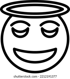 smiley face angel clipart black