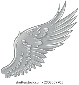 Vector design of angel wings, bird wings for decoration