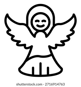 Estilo de icono angelical de diseño de Vector