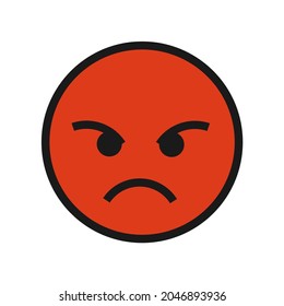 vector design angry expression clip art