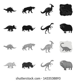 Vector design of animal and character icon. Collection of animal and ancient stock symbol for web.