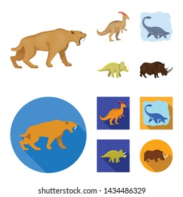 Vector design of animal and character icon. Collection of animal and ancient vector icon for stock.