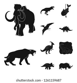 Vector design of animal and character logo. Set of animal and ancient  stock vector illustration.