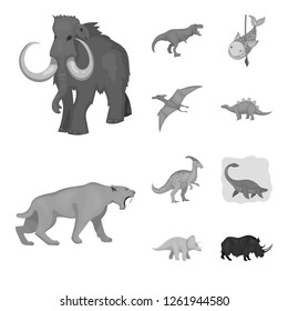 Vector design of animal and character logo. Set of animal and ancient  stock vector illustration.