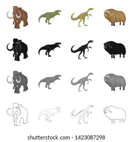 Vector design of animal and character sign. Collection of animal and ancient  vector icon for stock.