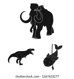 Vector design of animal and character symbol. Set of animal and ancient  stock symbol for web.