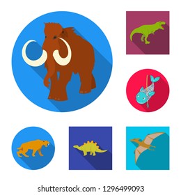 Vector design of animal and character symbol. Set of animal and ancient  stock vector illustration.