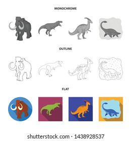 Vector design of animal and character symbol. Set of animal and ancient stock symbol for web.