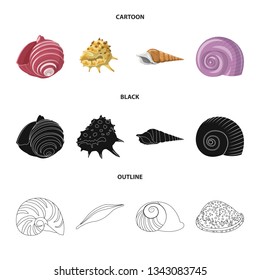Vector design of animal and decoration icon. Set of animal and ocean stock vector illustration.