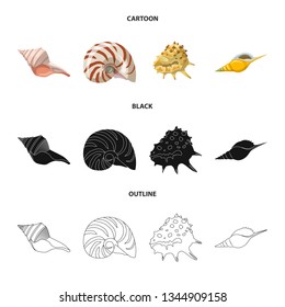 Vector design of animal and decoration icon. Set of animal and ocean stock symbol for web.