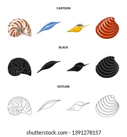 Vector design of animal and decoration logo. Collection of animal and ocean stock vector illustration.