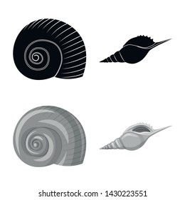 Vector design of animal and decoration logo. Collection of animal and ocean stock vector illustration.