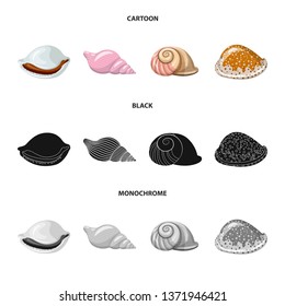 Vector design of animal and decoration sign. Collection of animal and ocean stock symbol for web.