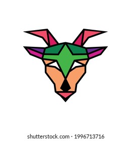 Vector Design Animal Goat . Abstract, emblem, design concept, logo, logotype, element, template.