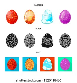 Vector design of animal and prehistoric icon. Collection of animal and cute  vector icon for stock.