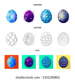 Vector design of animal and prehistoric icon. Collection of animal and cute  stock symbol for web.