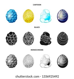 Vector design of animal and prehistoric icon. Set of animal and cute  stock vector illustration.