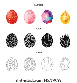 Vector design of animal and prehistoric icon. Collection of animal and cute stock symbol for web.