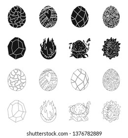 Vector design of animal and prehistoric logo. Collection of animal and cute  stock symbol for web.