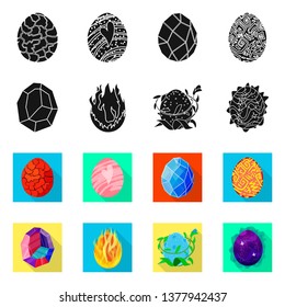 Vector design of animal and prehistoric logo. Set of animal and cute  vector icon for stock.