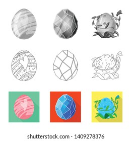 Vector design of animal and prehistoric logo. Collection of animal and cute  stock vector illustration.