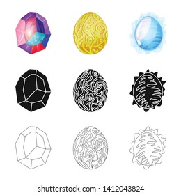 Vector design of animal and prehistoric logo. Collection of animal and cute  vector icon for stock.