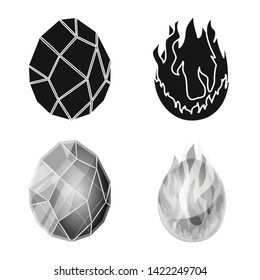 Vector design of animal and prehistoric logo. Set of animal and cute  stock vector illustration.