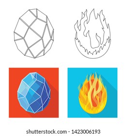 Vector design of animal and prehistoric logo. Collection of animal and cute  vector icon for stock.