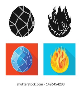 Vector design of animal and prehistoric logo. Set of animal and cute vector icon for stock.