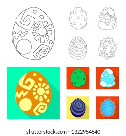 Vector design of animal and prehistoric sign. Collection of animal and cute  stock vector illustration.