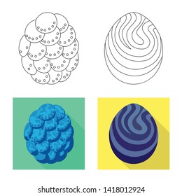 Vector design of animal and prehistoric sign. Collection of animal and cute  stock symbol for web.
