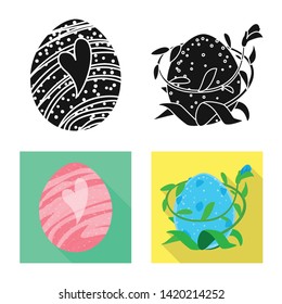 Vector design of animal and prehistoric sign. Set of animal and cute  stock symbol for web.