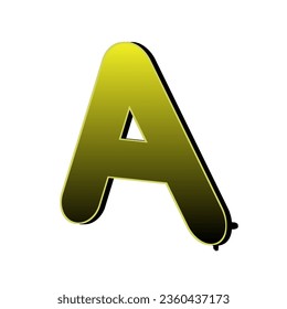 Vector Design Animated Alphabet "A" 