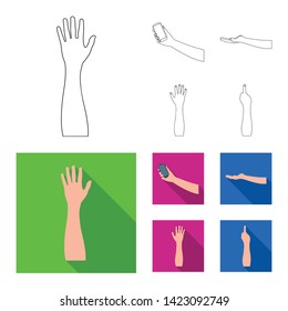 Vector design of  and animated symbol. Collection of  and brachioplasty stock symbol for web.