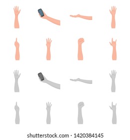 Vector design of  and animated symbol. Set of  and brachioplasty stock symbol for web.