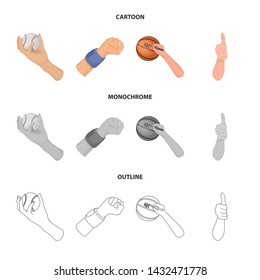 Vector design of animated and thumb icon. Collection of animated and gesture stock vector illustration.