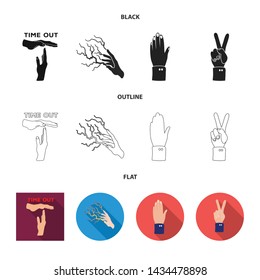 Vector design of animated and thumb logo. Collection of animated and gesture vector icon for stock.