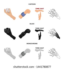 Vector design of animated and thumb logo. Collection of animated and gesture vector icon for stock.