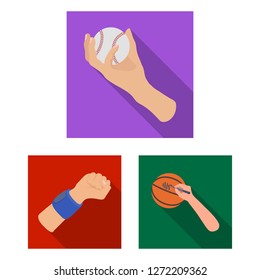 Vector design of animated and thumb sign. Collection of animated and gesture stock symbol for web.