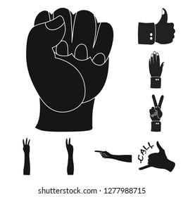 Vector design of animated and thumb sign. Collection of animated and gesture stock vector illustration.
