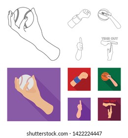 Vector design of animated and thumb sign. Collection of animated and gesture vector icon for stock.