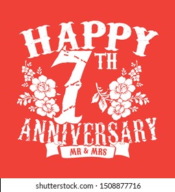 Vector design of anniversary celebrations. Red background