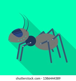 Vector design of ant and android logo. Collection of ant and robotic vector icon for stock.