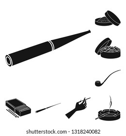 Vector design of anti and habit sign. Collection of anti and tobacco stock vector illustration.