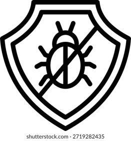 Estilo de icono de antivirus de diseño de Vector
